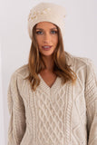 Cozy Knit Winter Hat with Side Applique for Women