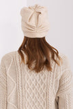 Cozy Knit Winter Hat with Side Applique for Women