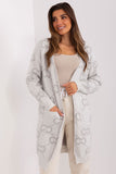 Versatile Long Sleeve Cardigan with Pockets and Print