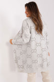Versatile Long Sleeve Cardigan with Pockets and Print