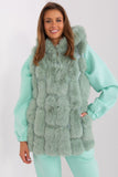 Elegant Fur Vest with Pockets and Hood for Cozy Style