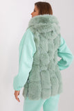Elegant Fur Vest with Pockets and Hood for Cozy Style