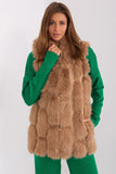 Elegant Hooded Fur Vest with Pockets for All Occasions