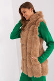 Elegant Hooded Fur Vest with Pockets for All Occasions