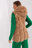 Elegant Hooded Fur Vest with Pockets for All Occasions