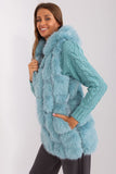 Elegant Hooded Fur Vest with Pockets for All Occasions