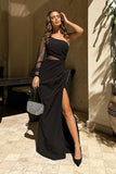 Elegant Asymmetrical Sequin Dress with Slit