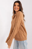 Elegant Long Sleeve Women's Sweater with Variegated Texture