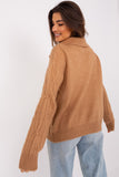 Elegant Long Sleeve Women's Sweater with Variegated Texture