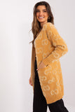 Casual Long Sleeve Cardigan with Pockets and Texture