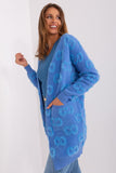 Casual Long Sleeve Cardigan with Pockets and Textured Fabric