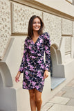 Convertible Dress with Buff Sleeves and Layered Neckline