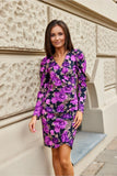 Convertible Dress with Buff Sleeves and Layered Neckline