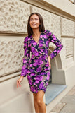 Convertible Dress with Buff Sleeves and Layered Neckline