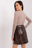 Elegant Striped Women's Blouse with Heart-Shaped Neckline