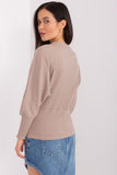 Airy Cotton Batwing Blouse with Ribbed Detail for Everyday Wear