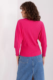 Comfortable Batwing Blouse with Ribbed Detail for Everyday Wear