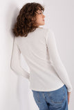 Elegant Striped Blouse with Zircon Button Detail