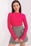 Cozy Cotton Long Sleeve Blouse with Half Turtleneck
