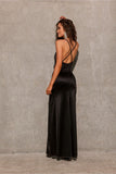 Elegant Open Back Maxi Dress with Side Cutout