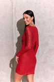Captivating Sequin Envelope Cut Mini Dress