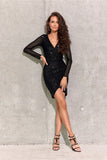 Captivating Sequin Envelope Cut Mini Dress