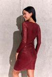 Captivating Sequin Envelope Cut Mini Dress