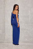 Glittering Asymmetrical One-Shoulder Maxi Dress
