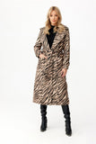 Elegant Long Straight Women's Coat with Decorative Belts