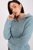 Elegant Long Sleeve Women's Sweater with Variegated Texture