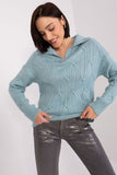Elegant Long Sleeve Women's Sweater with Variegated Texture