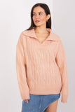 Elegant Long Sleeve Women's Sweater with Variegated Texture