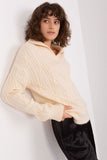 Elegant Long Sleeve Women's Sweater with Variegated Texture