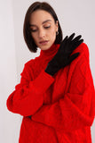Elegant Touchscreen Women's Gloves with Embroidered Flower