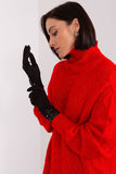 Elegant Touchscreen Women's Gloves with Embroidered Flower