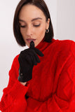 Elegant Touchscreen Women's Gloves with Embroidered Flower
