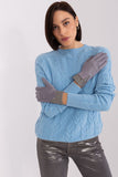 Elegant Touchscreen Gloves with Embroidered Flower Design