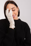 Elegant Touchscreen Gloves with Embroidered Flower Design