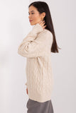Plaid Weave Turtleneck Sweater for Everyday Style