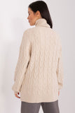 Plaid Weave Turtleneck Sweater for Everyday Style