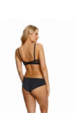 Elegant Black Lace Bra with Cotton Lining and Bow Detail