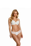 Ecru Lace Bra with Cotton Lining and Adjustable Straps