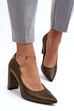 Elegant Pointed-Toe Leather Pumps with Comfortable Fit
