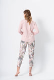 Chic Floral and Leopard Print Women's Pajamas Set