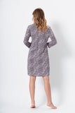 Animal Print Women's Sleep Shirt with 7/8 Sleeves