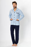 Brightly Colored Classic Unbuttoned Men's Pajamas Set