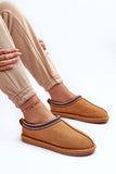 Cozy Eco-Suede Slip-On Slippers with Fur Lining