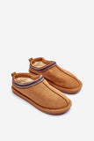 Cozy Eco-Suede Slip-On Slippers with Fur Lining