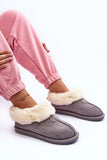 Cozy Eco Suede Slip-On Slippers with Fur Lining