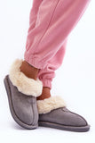 Cozy Eco Suede Slip-On Slippers with Fur Lining